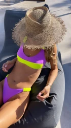 LIME VIOLET SCRUNCHY DÓŁ BIKINI