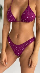 BURGUNDY CRYSTAL DÓŁ BIKINI